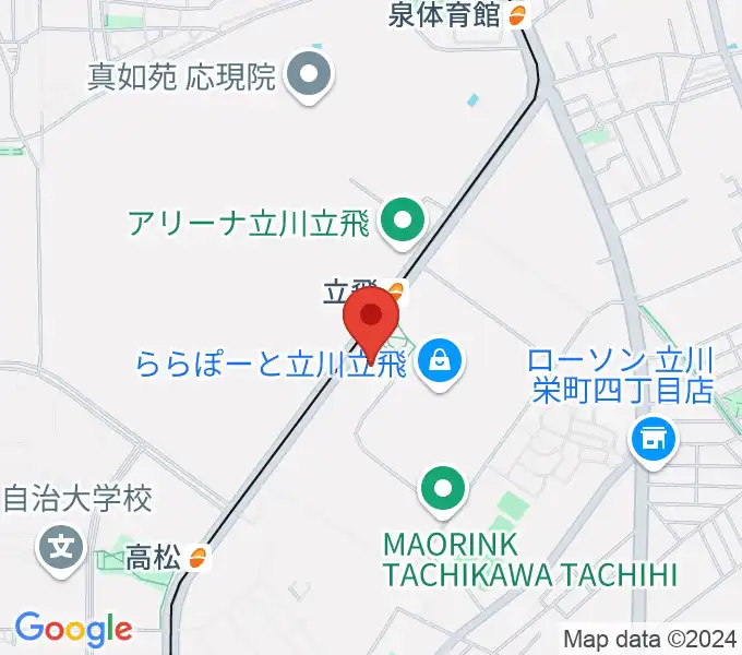 MIFAフットボールパーク立川の地図