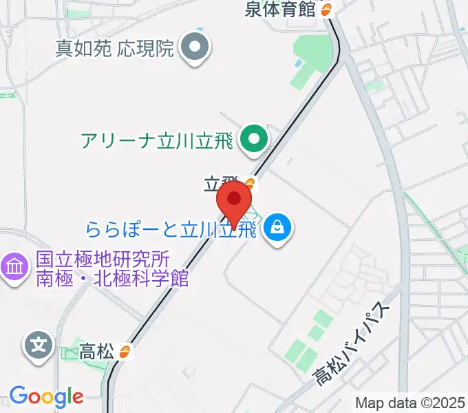 MIFAフットボールパーク立川の地図