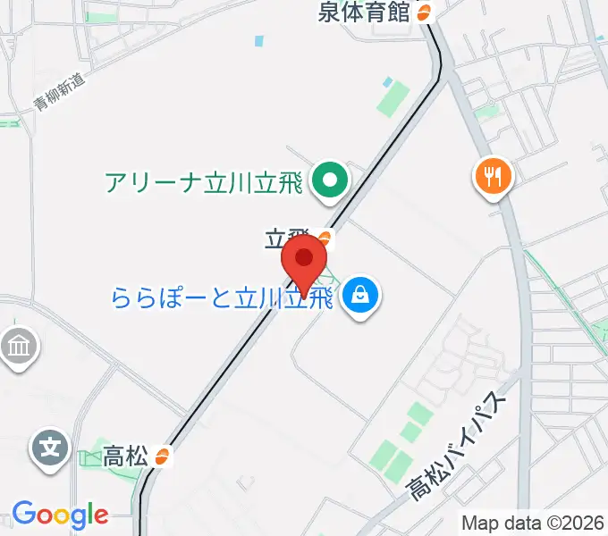 MIFAフットボールパーク立川の地図