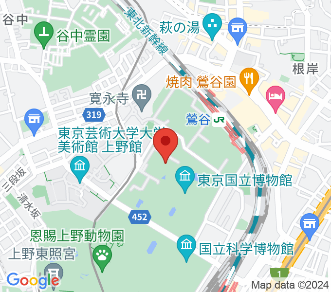 東京国立博物館・平成館の場所