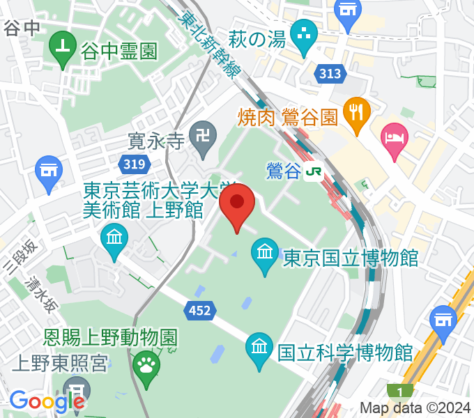 東京国立博物館・平成館の場所