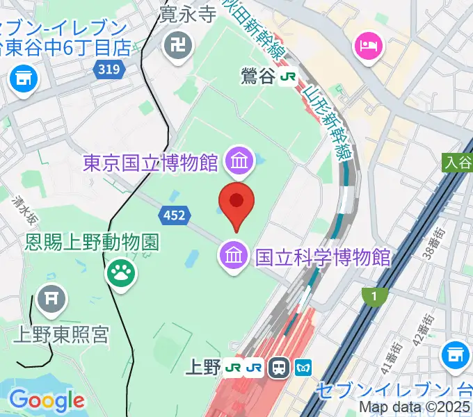 東京国立博物館・東洋館の地図