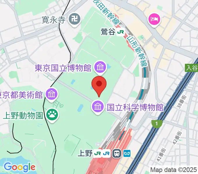 東京国立博物館・東洋館の地図