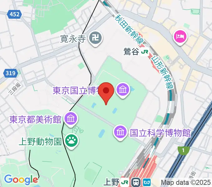 東京国立博物館・表慶館の地図