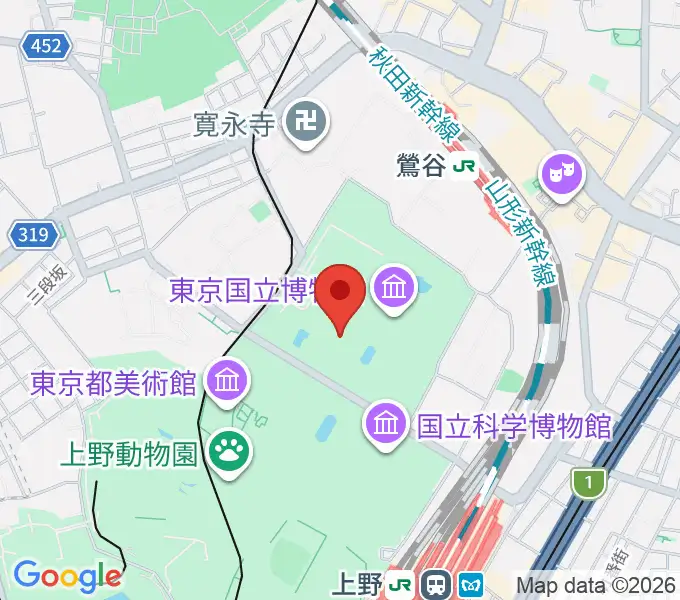 東京国立博物館・表慶館の地図