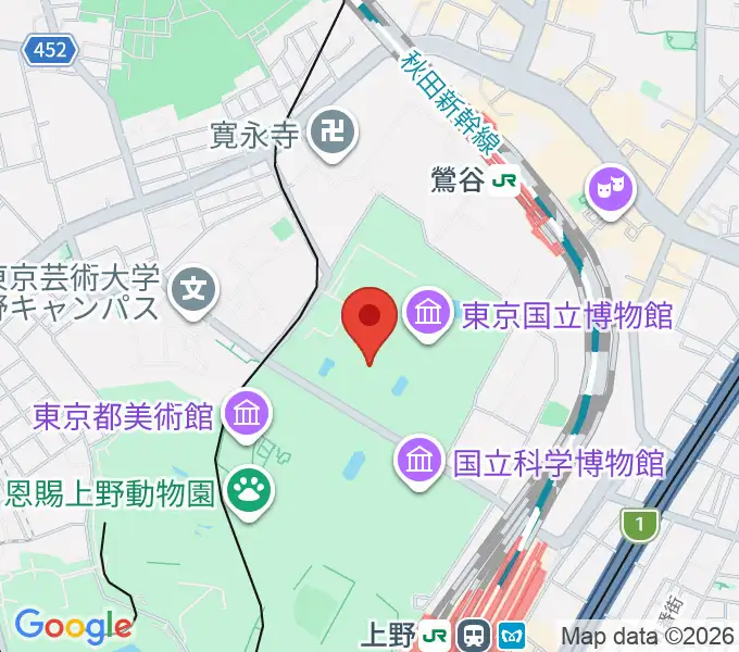 東京国立博物館・表慶館の地図