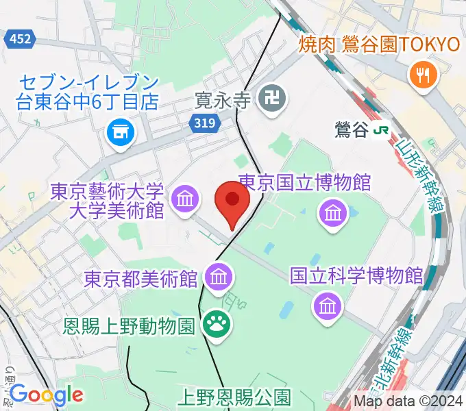 黒田記念館の地図