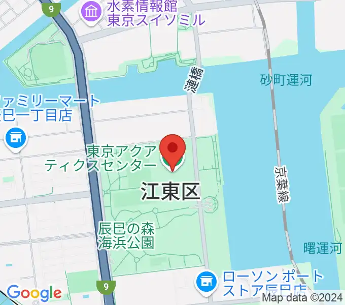 東京アクアティクスセンターの地図