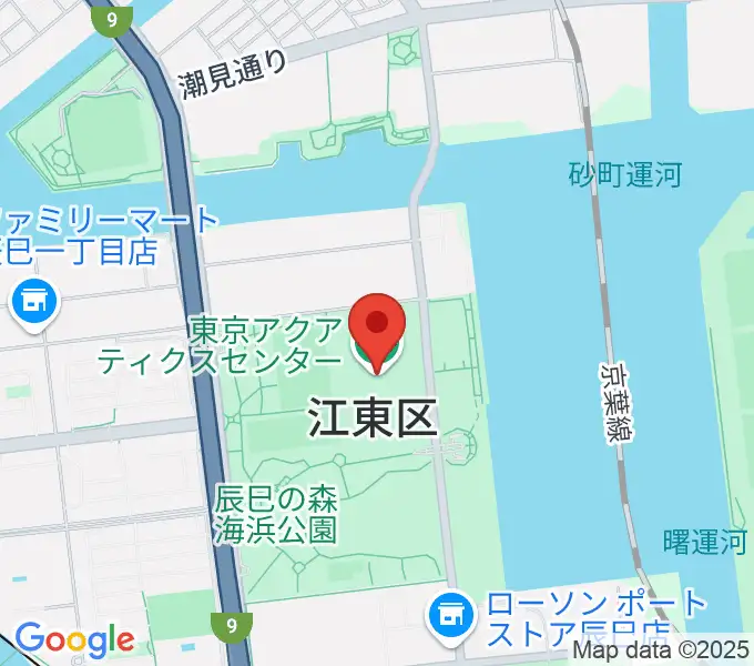 東京アクアティクスセンターの地図