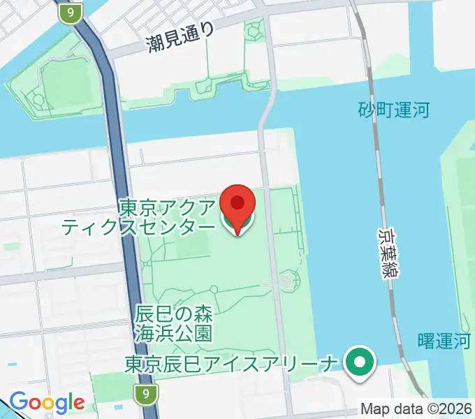 東京アクアティクスセンターの地図