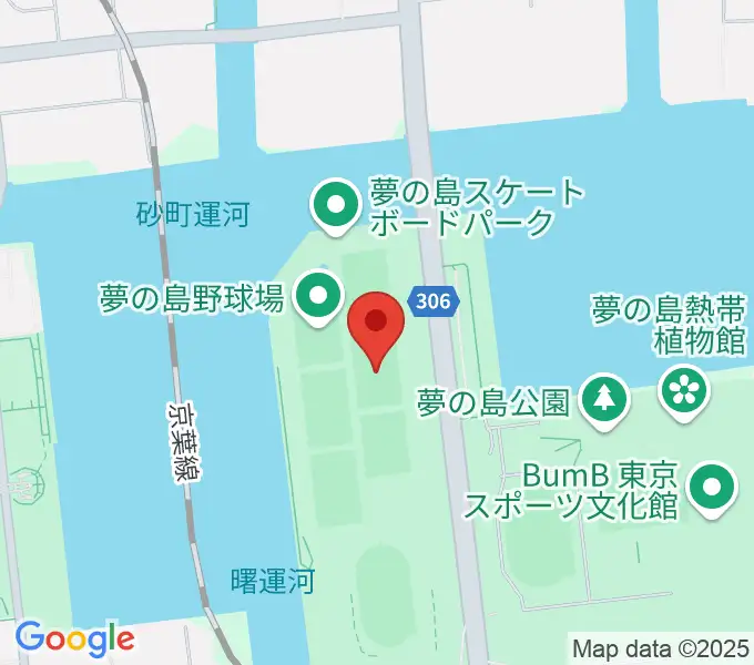 夢の島野球場の地図
