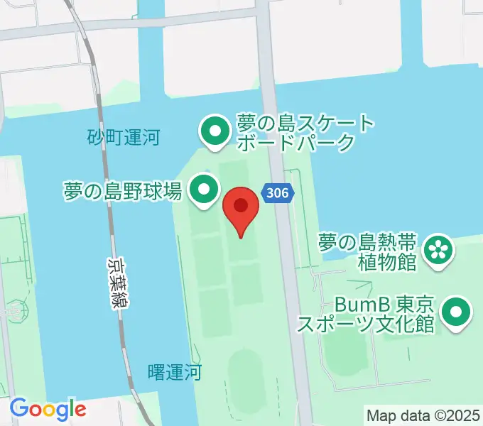 夢の島野球場の地図