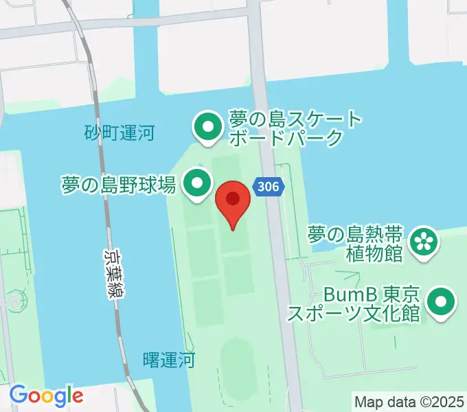 夢の島野球場の地図