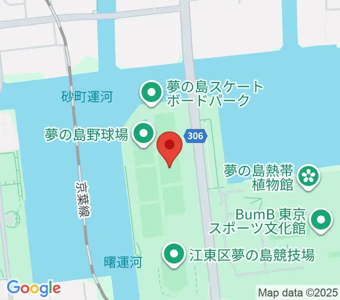 夢の島野球場の地図