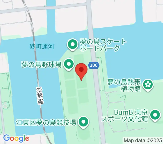 夢の島野球場の地図