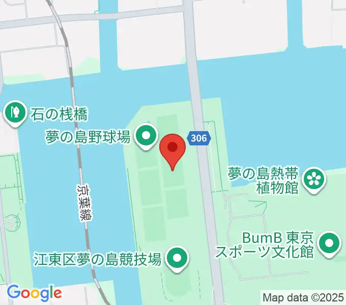 夢の島野球場の地図