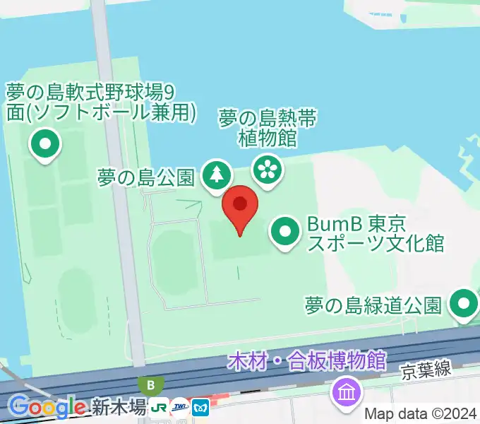 夢の島公園アーチェリー場の地図