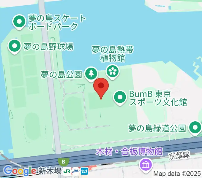 夢の島公園アーチェリー場の地図