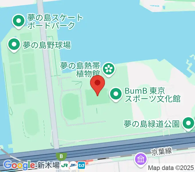 夢の島公園アーチェリー場の地図