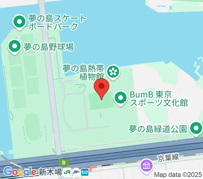 夢の島公園アーチェリー場の地図