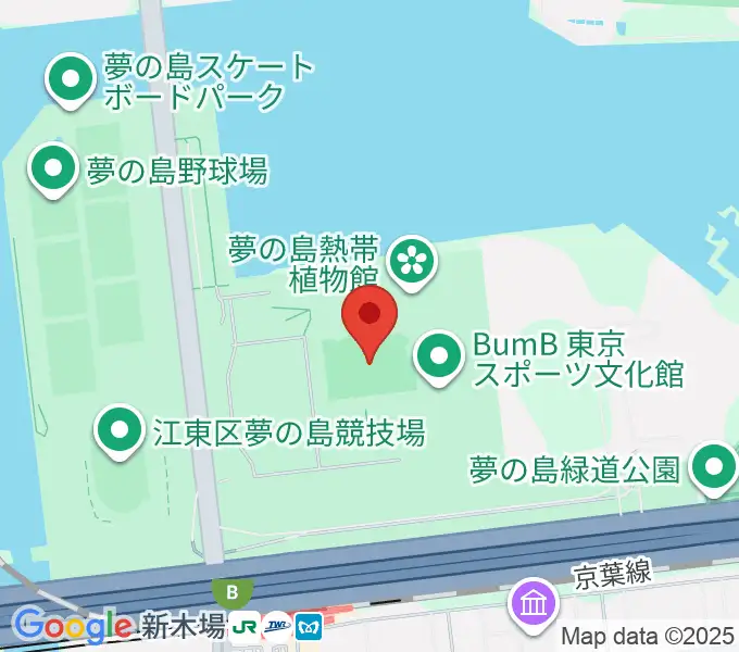 夢の島公園アーチェリー場の地図