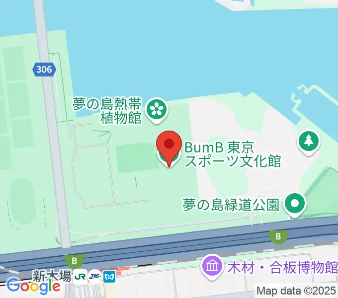 BumB東京スポーツ文化館の地図