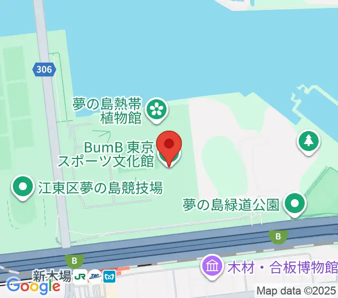 BumB東京スポーツ文化館の地図