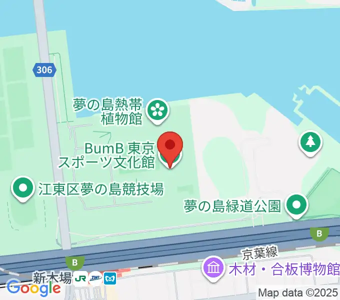 BumB東京スポーツ文化館の地図
