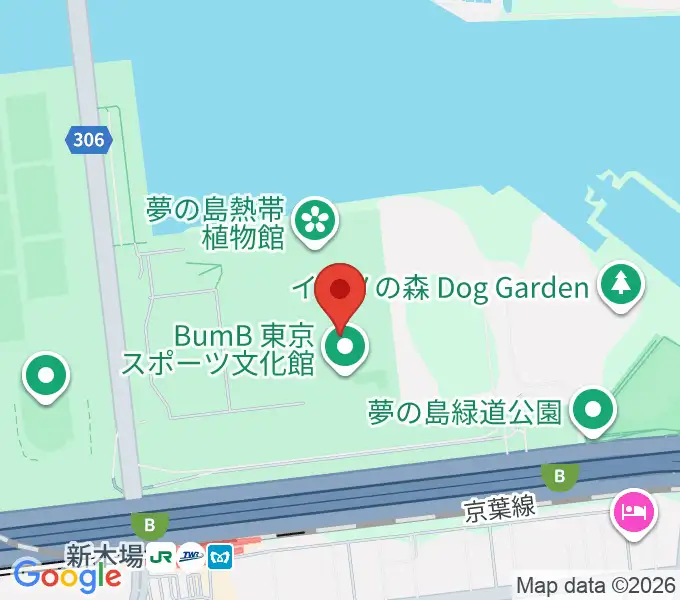 BumB東京スポーツ文化館の地図