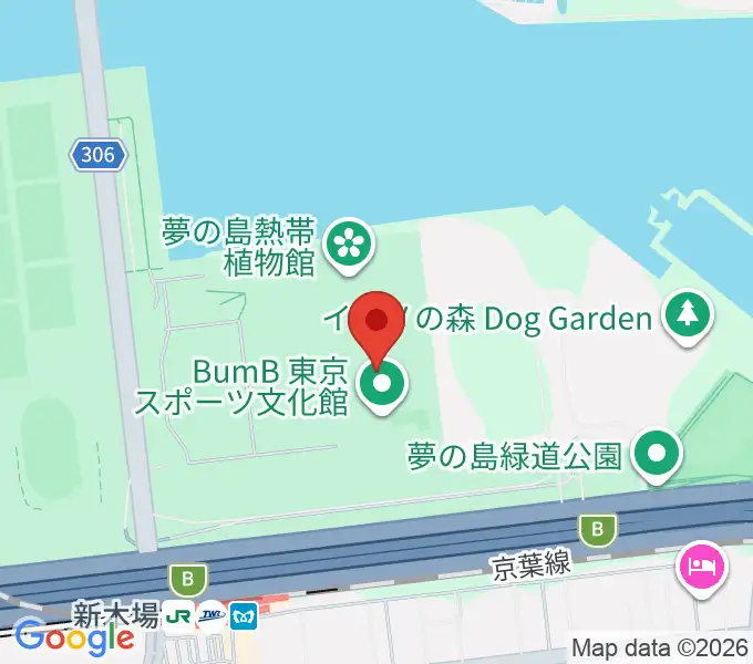 BumB東京スポーツ文化館の地図
