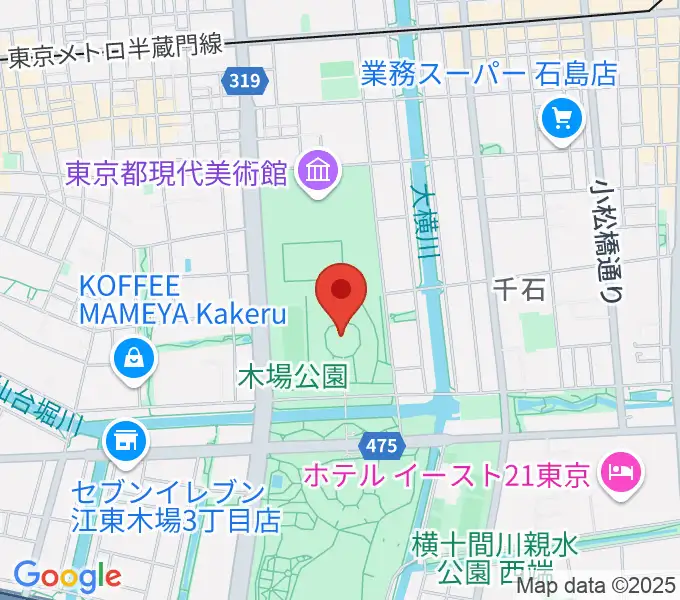 木場公園イベント広場 野外ステージの地図