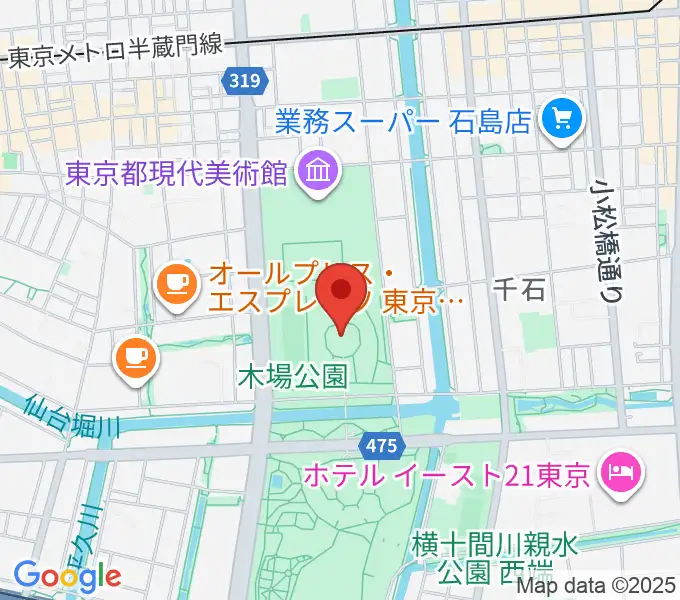 木場公園イベント広場 野外ステージの地図