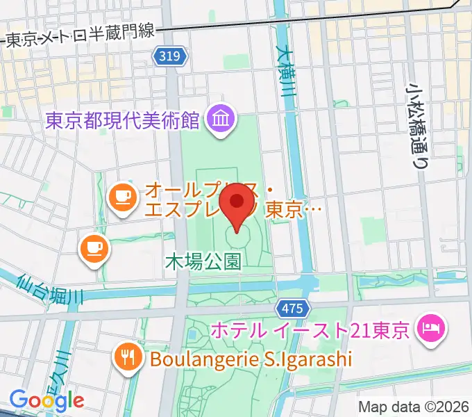 木場公園イベント広場 野外ステージの地図