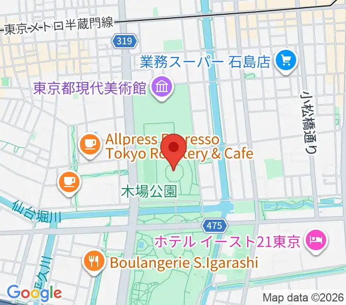 木場公園イベント広場 野外ステージの地図