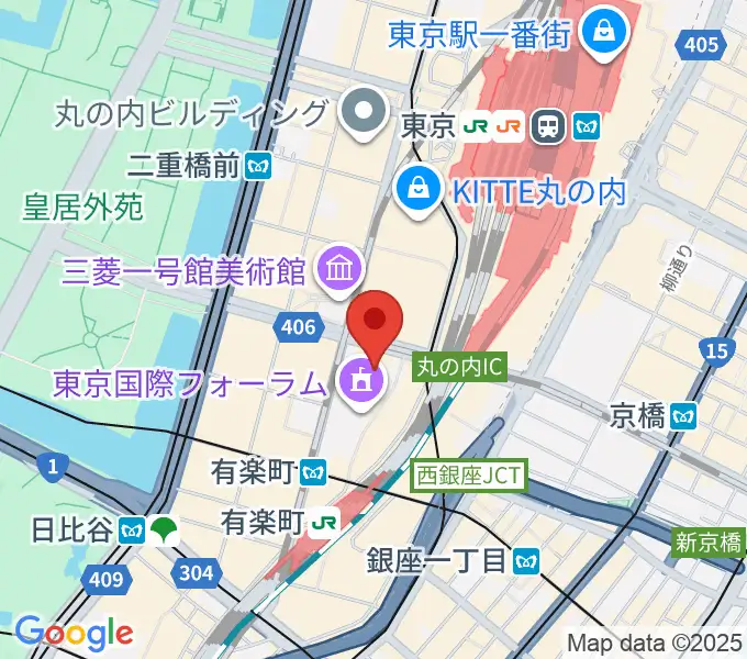 相田みつを美術館の地図