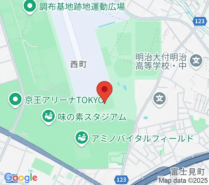 調布市民西町サッカー場の地図