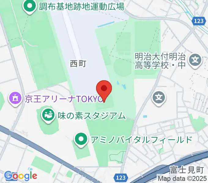 調布市民西町サッカー場の地図