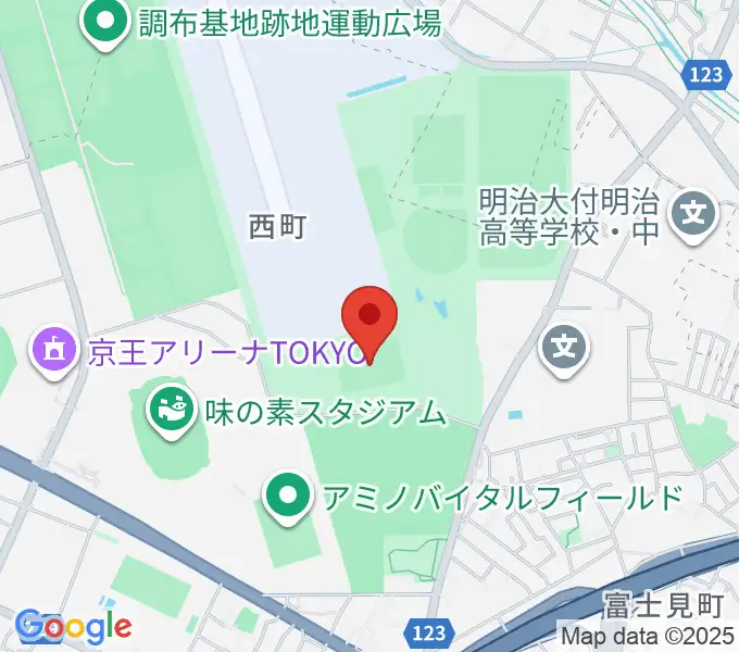 調布市民西町サッカー場の地図