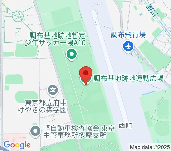調布基地跡地運動広場の地図