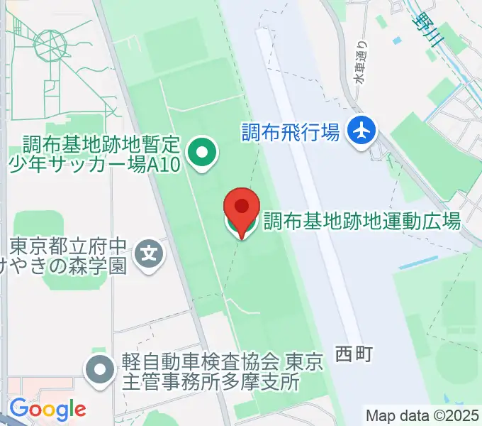 調布基地跡地運動広場の地図