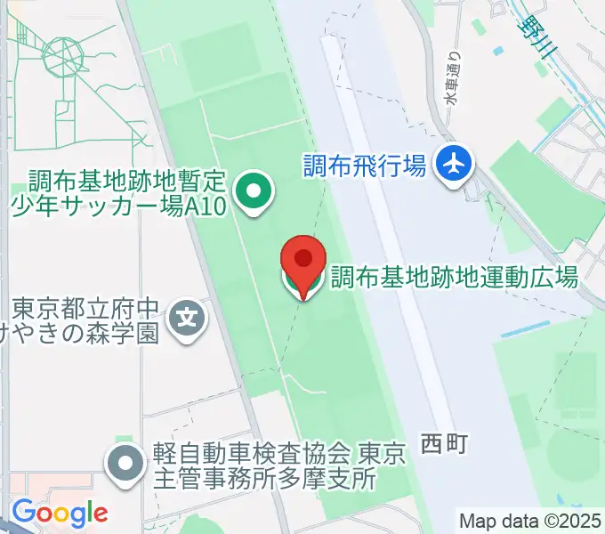 調布基地跡地運動広場の地図