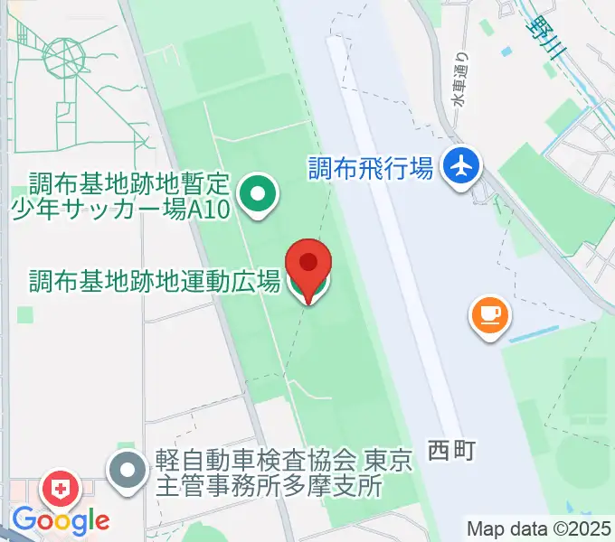 調布基地跡地運動広場の地図