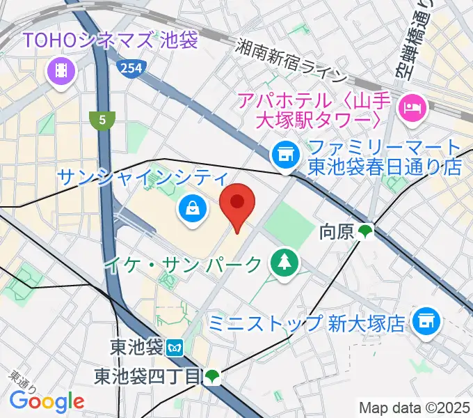古代オリエント博物館の地図
