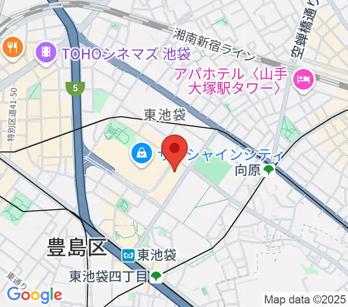 古代オリエント博物館の地図