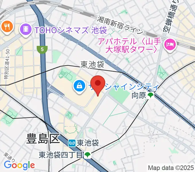 古代オリエント博物館の地図