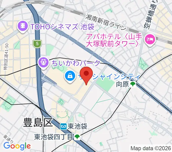 古代オリエント博物館の地図