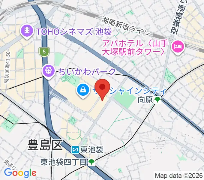 古代オリエント博物館の地図