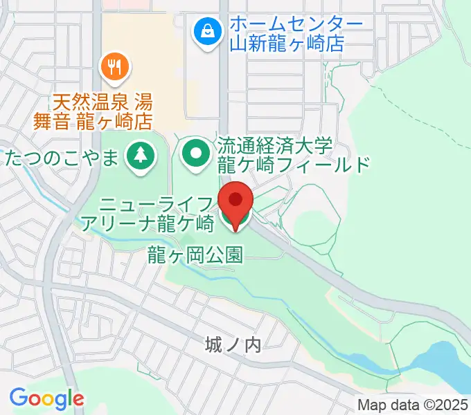 ニューライフアリーナ龍ケ崎の地図