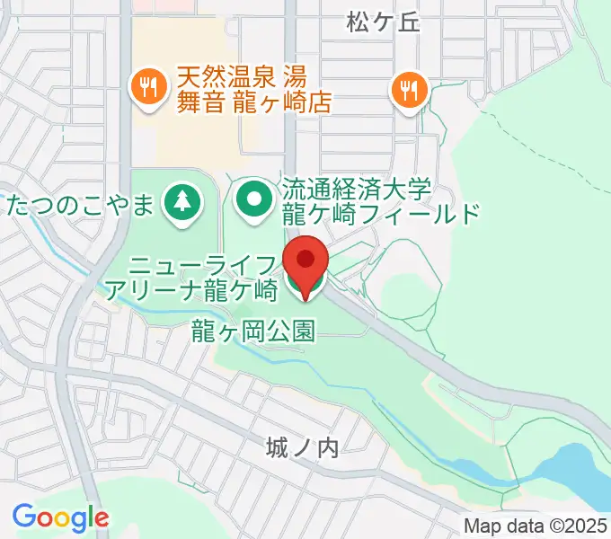ニューライフアリーナ龍ケ崎の地図