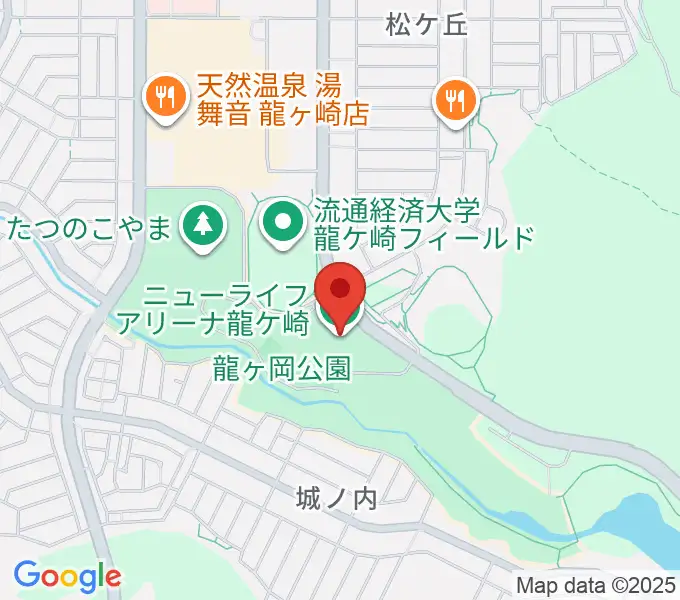 ニューライフアリーナ龍ケ崎の地図